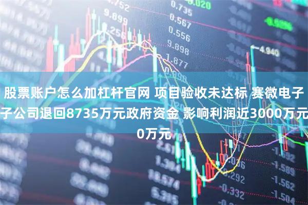 股票账户怎么加杠杆官网 项目验收未达标 赛微电子子公司退回8735万元政府资金 影响利润近3000万元